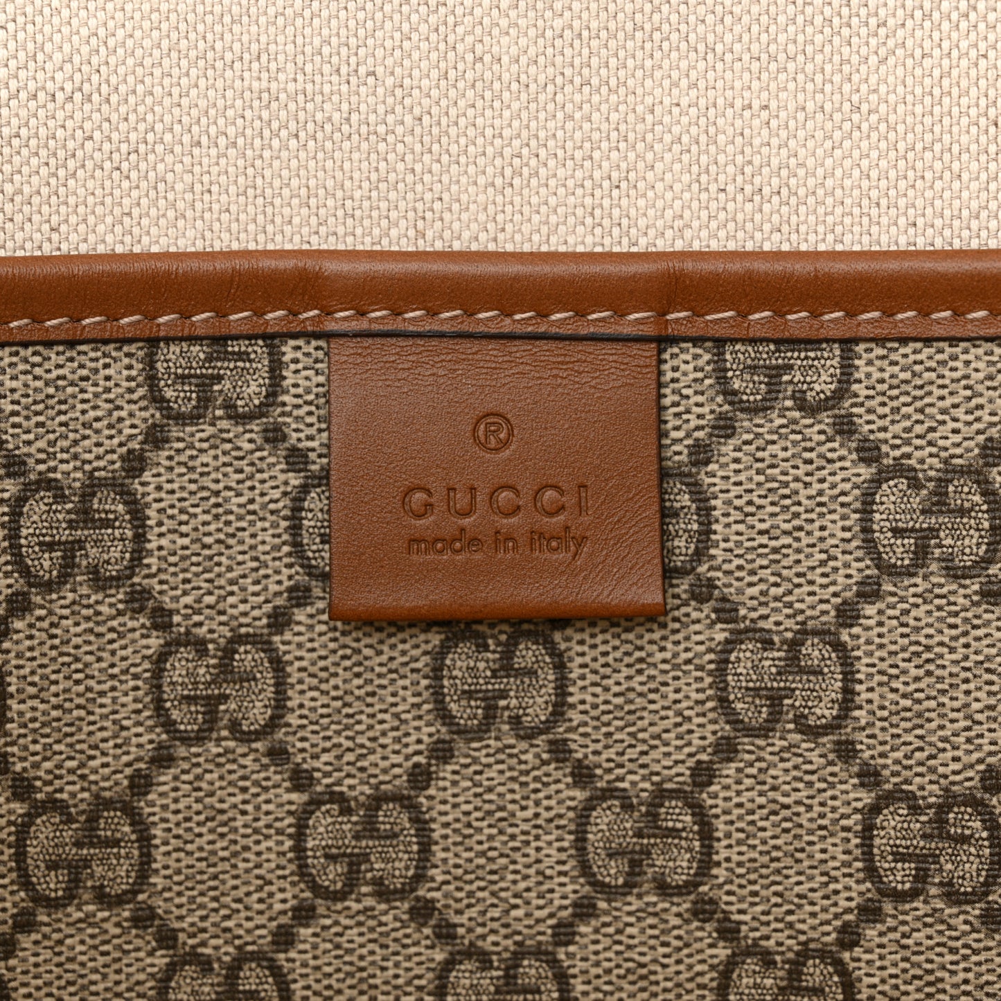 GG Plus Monogram Medium Signature Web Loop Tote Light Brown