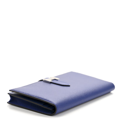 Hermes Epsom Bearn Gusset Wallet Bleu Electrique 4 of 7