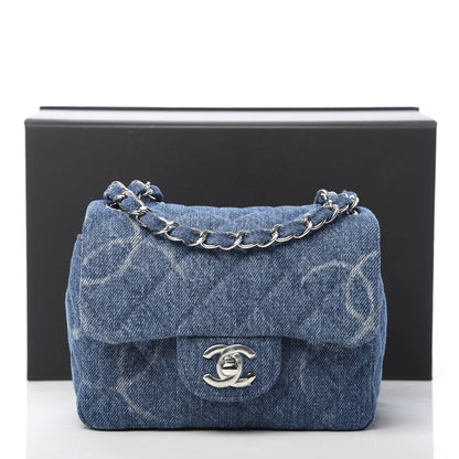 Chanel Denim CC Quilted Mini Square Flap Blue 11 of 11