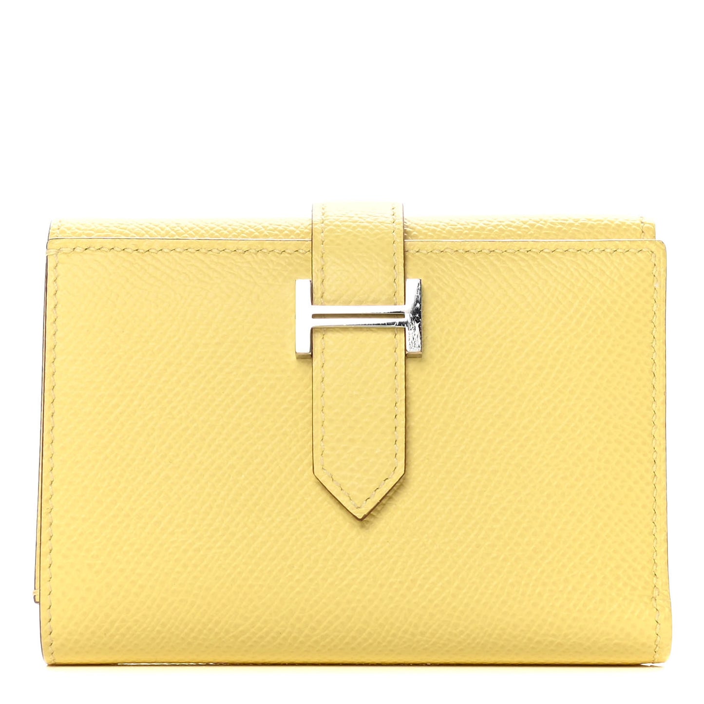 Epsom Verso Tri-Fold Bearn Compact Wallet Jaune Poussin Nata