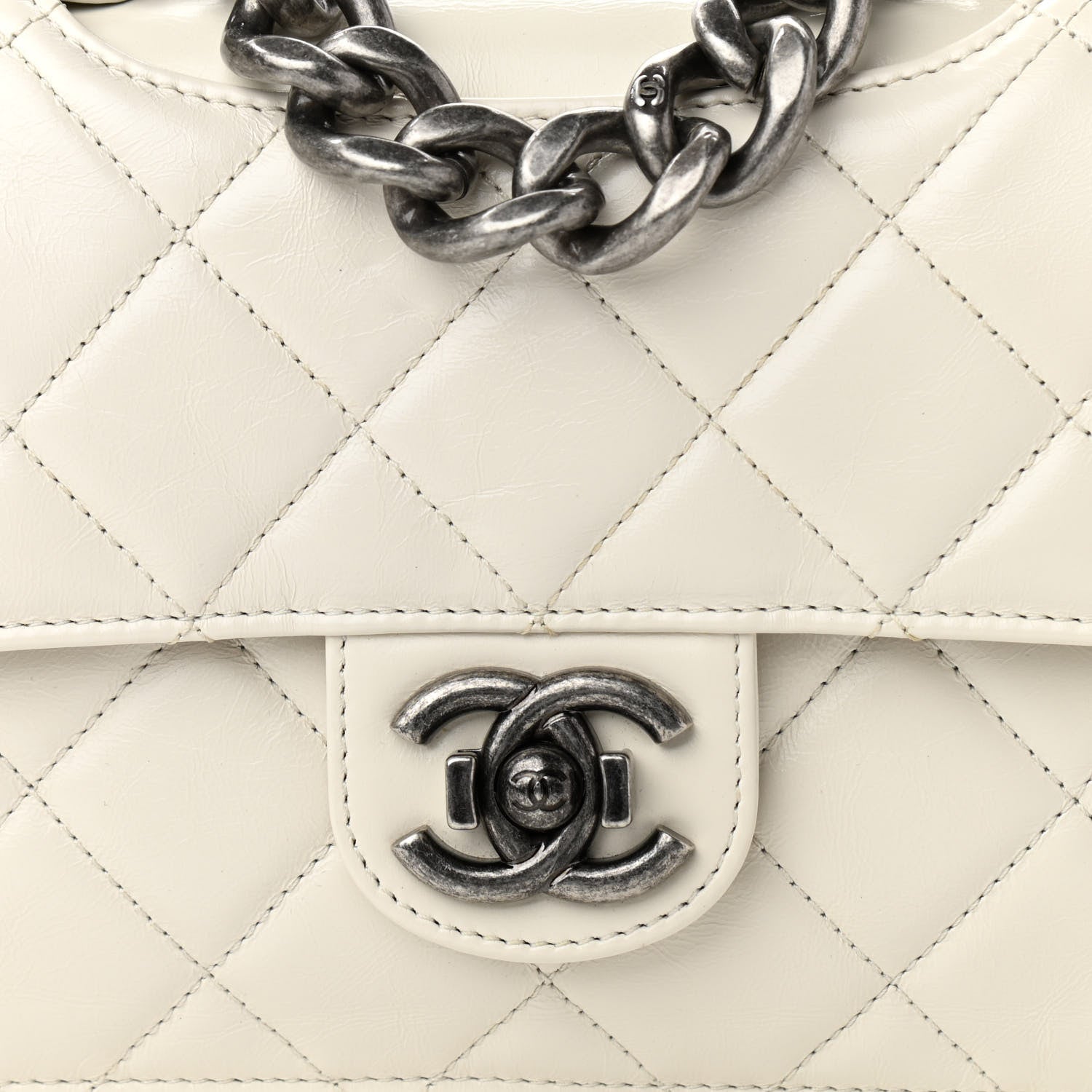 Chanel Glazed Calfskin Medium Perfect Edge Flap White 8 of 11