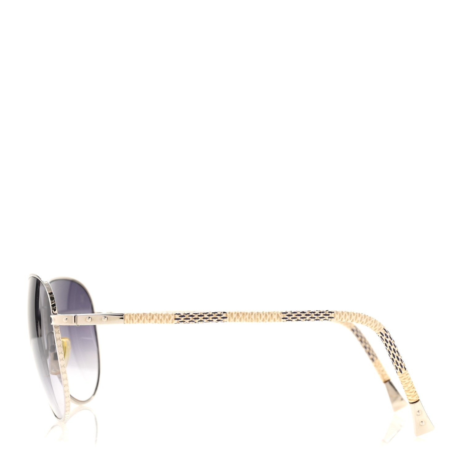 Louis Vuitton Damier Azur Conspiration Pilote Aviator Sunglasses Z0203U 3 of 8