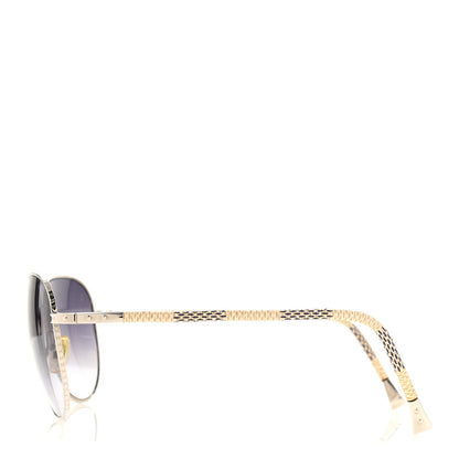 Louis Vuitton Damier Azur Conspiration Pilote Aviator Sunglasses Z0203U 3 of 8