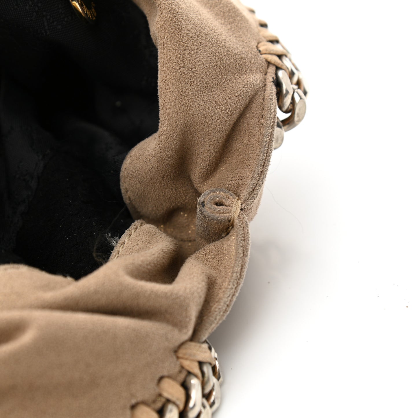 Shaggy Deer Falabella Fold Over Tote Beige