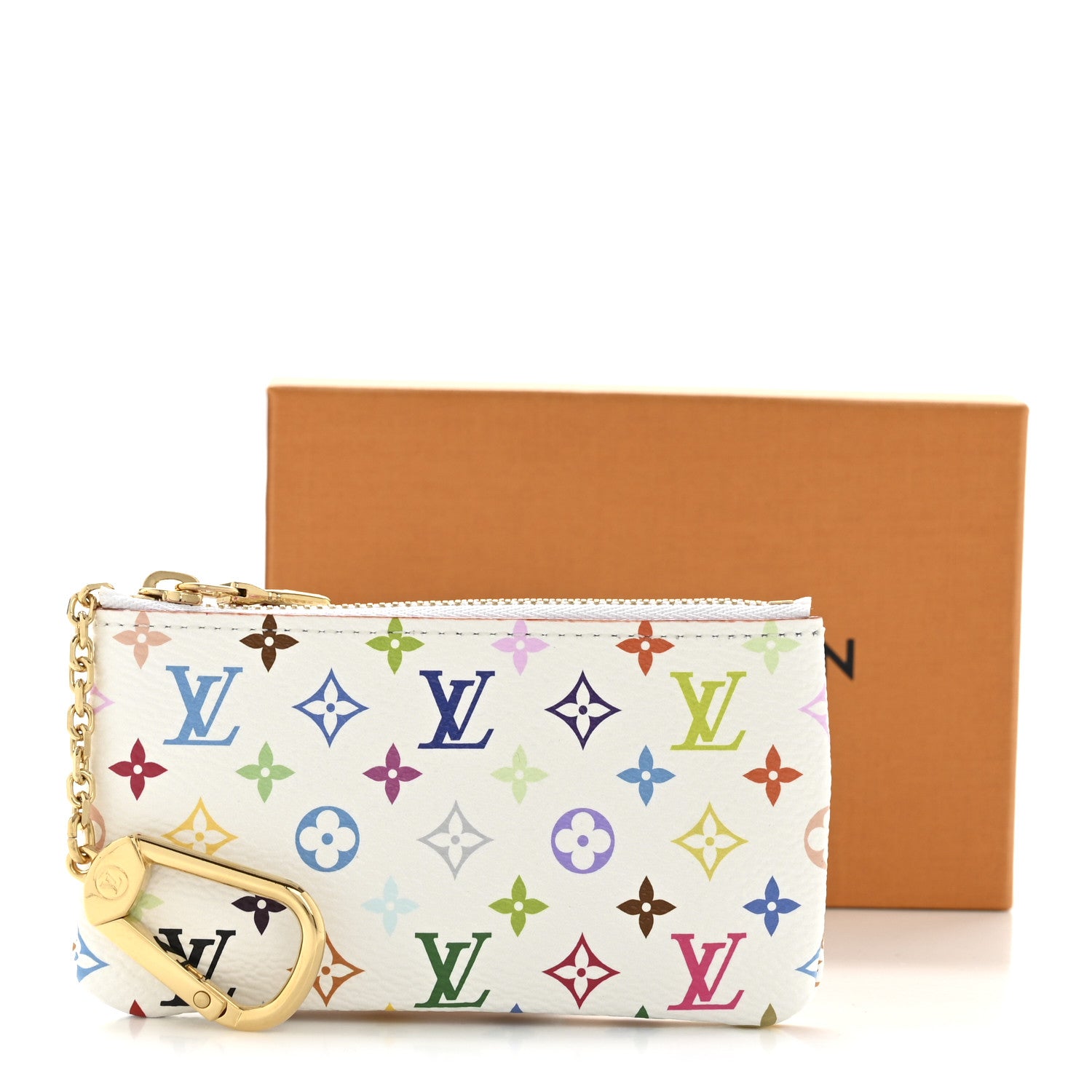 Louis Vuitton LV X TM Monogram Multicolor Key Pouch White 1860851