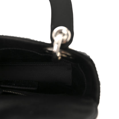 Christian Dior Satin Crystal Cannage Mini Lady Dior Black 5 of 9