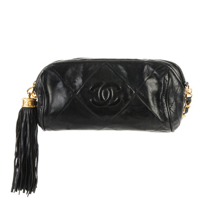 Chanel Lambskin Small Tassel Shoulder Bag Black 1 of 7