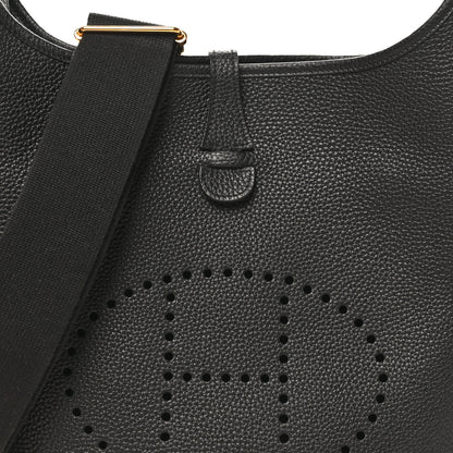 Hermes Taurillon Clemence Evelyne III PM Black 8 of 11