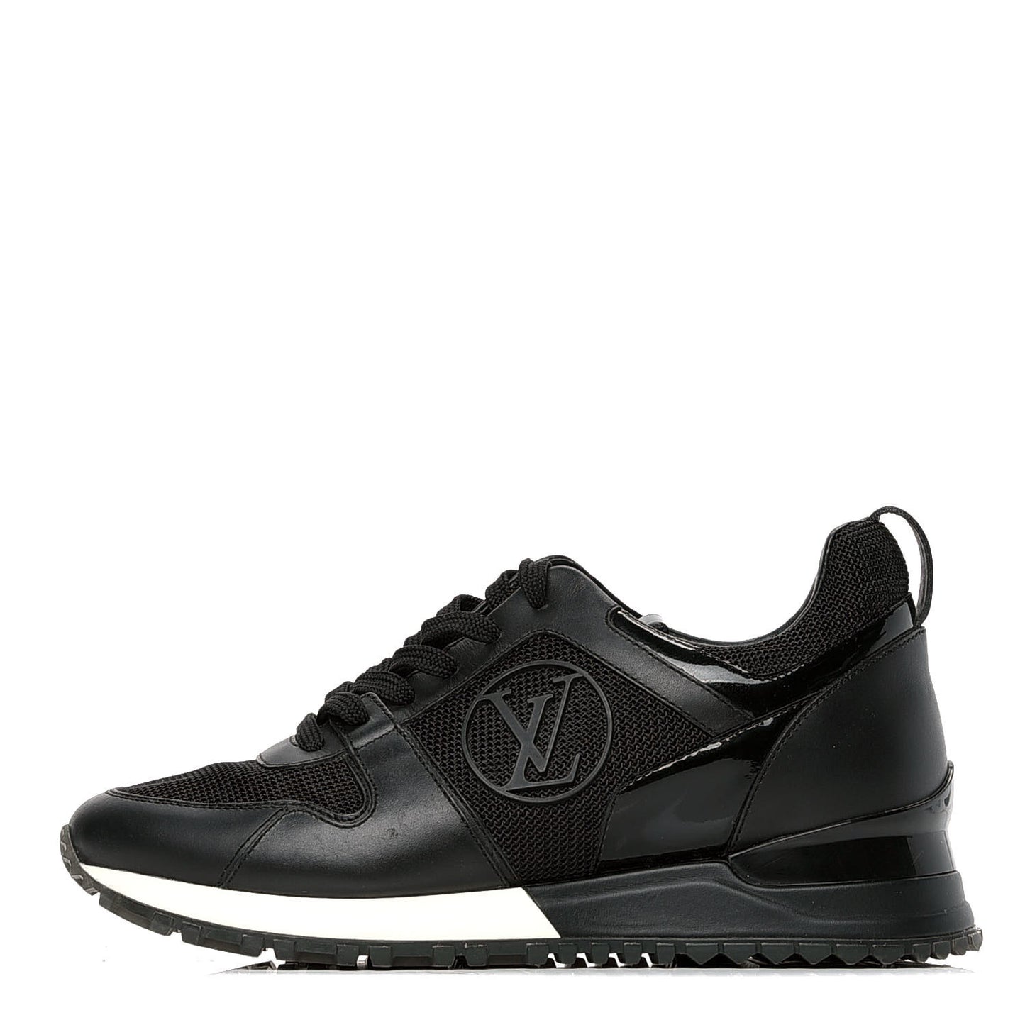 Calfskin Run Away Sneakers 36 Black