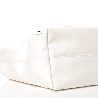 Versace Canvas Logo Tote Black White 7 of 8