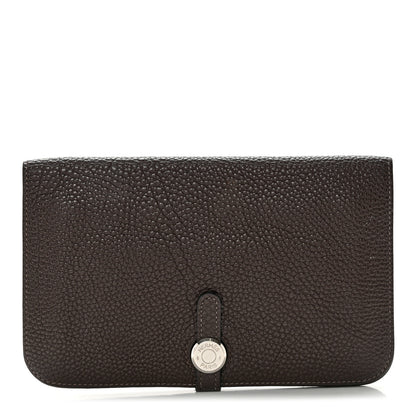 Hermes Togo Dogon Duo Wallet Chocolate 1 of 11