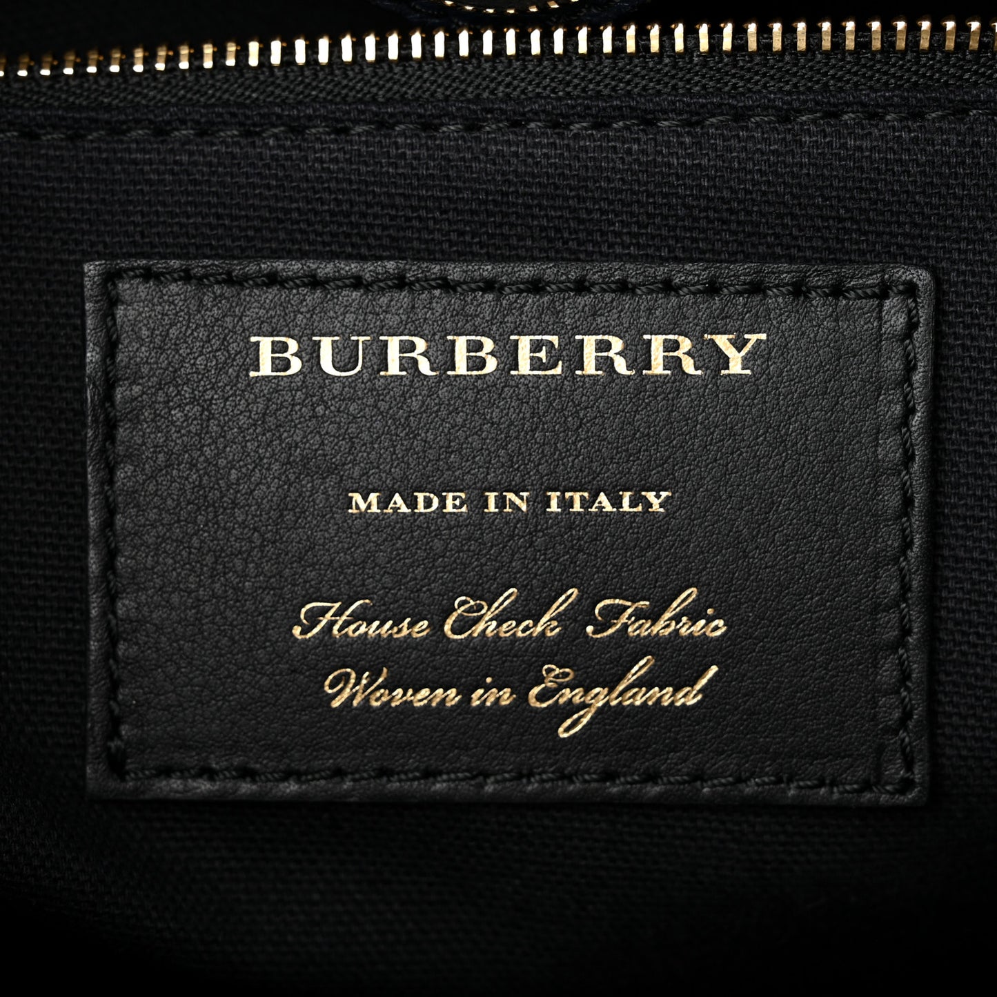 Derby Calfskin House Check Medium Banner Tote Ink Blue