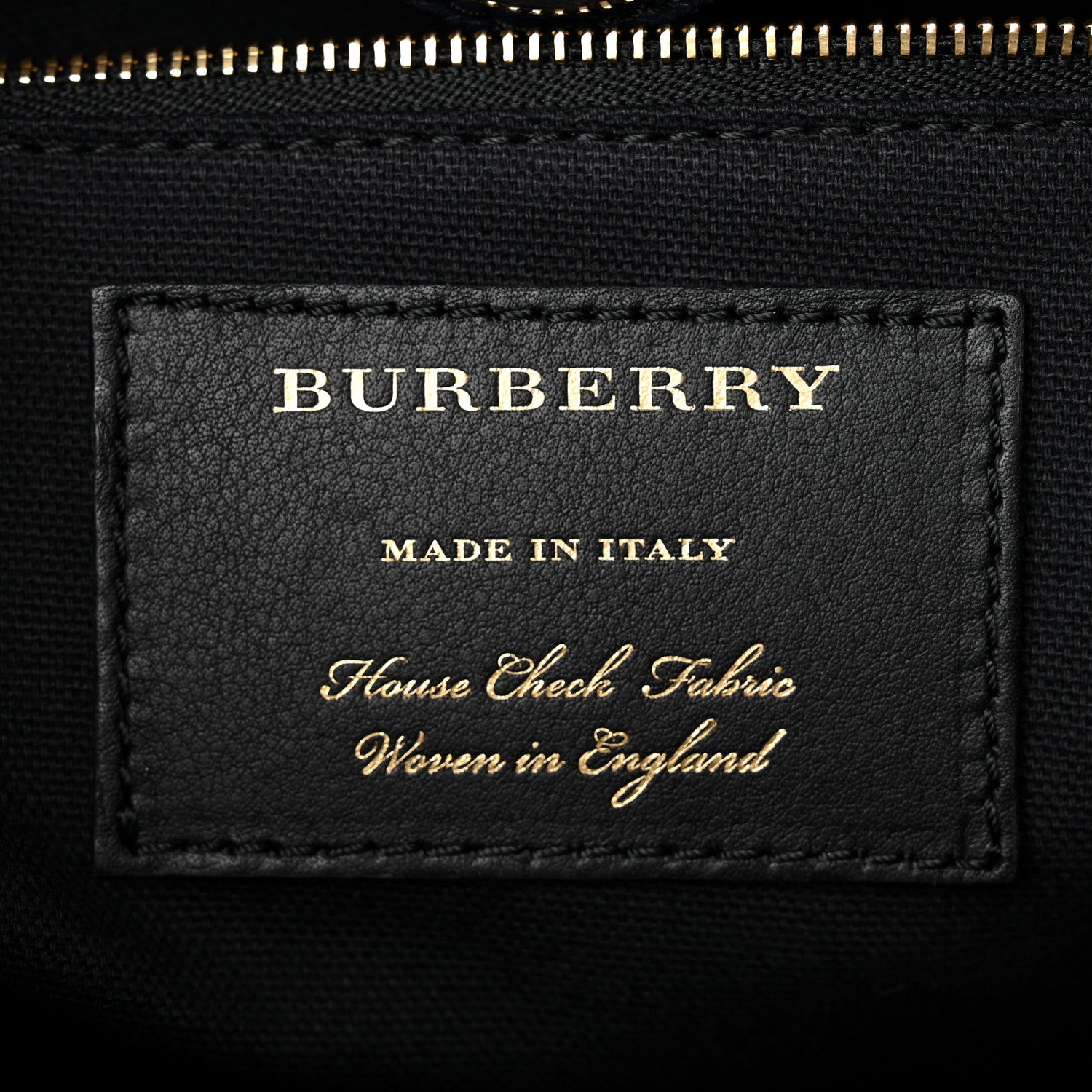 Burberry Derby Calfskin House Check Medium Banner Tote Ink Blue 7 of 12