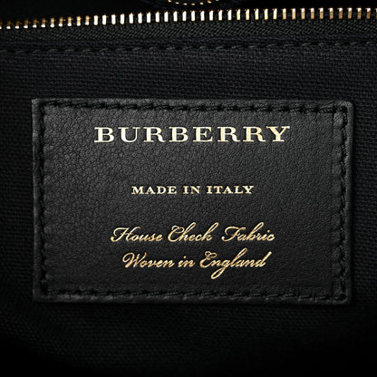 Burberry Derby Calfskin House Check Medium Banner Tote Ink Blue 7 of 12