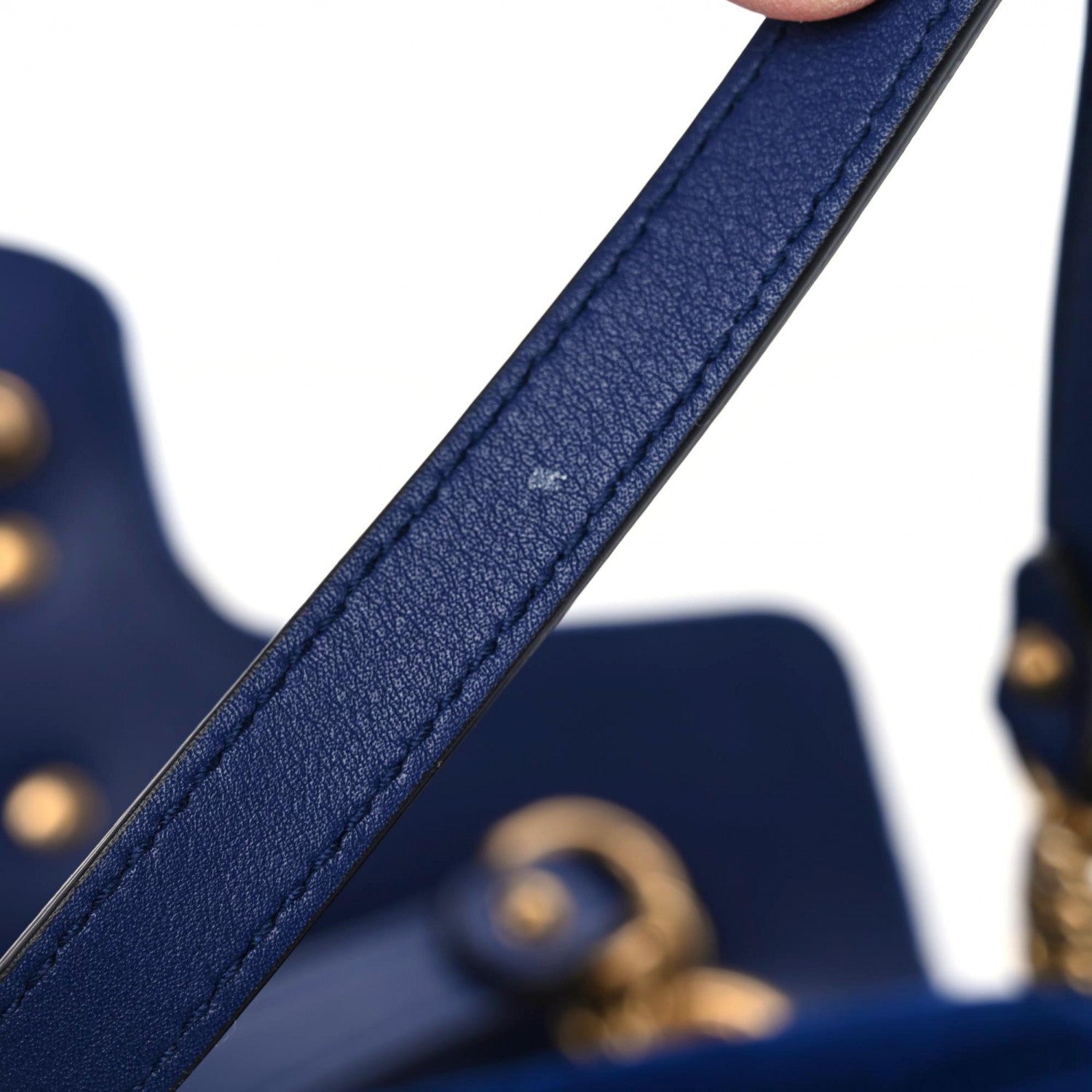 Gucci Velvet Matelasse Mini GG Marmont Shoulder Bag Cobalt Blue 16 of 16