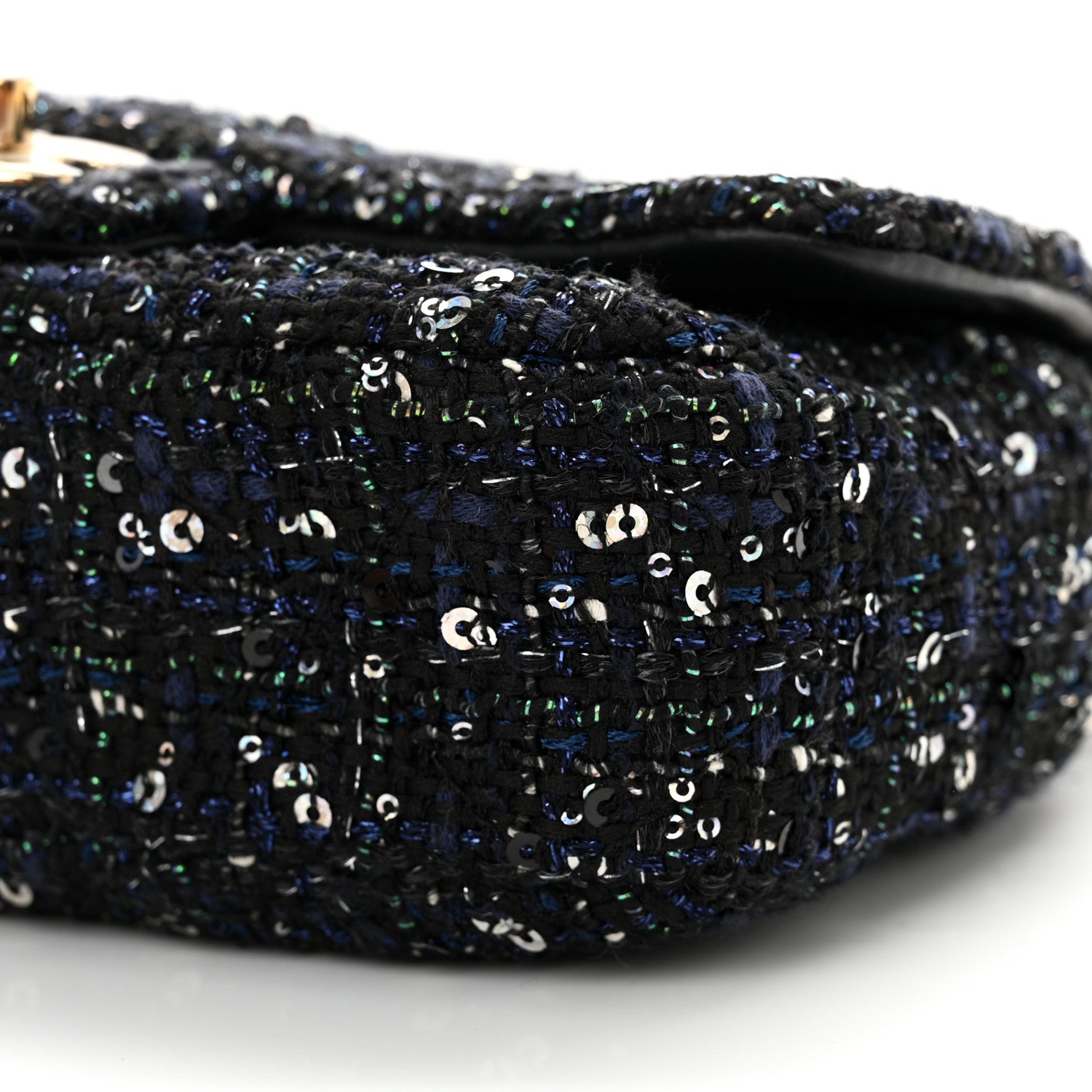 Chanel Tweed Mini Pearl Handle Flap Black Ecru 10 of 12