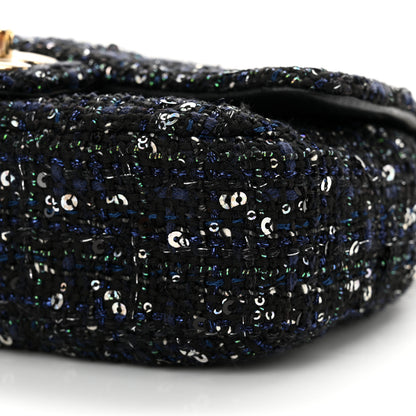 Chanel Tweed Mini Pearl Handle Flap Black Ecru 10 of 12