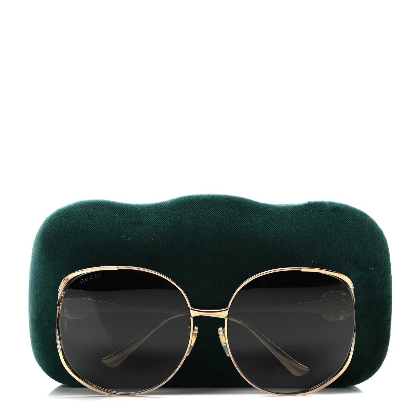 Metal Oversized Round Frame GG0225S Sunglasses Gold