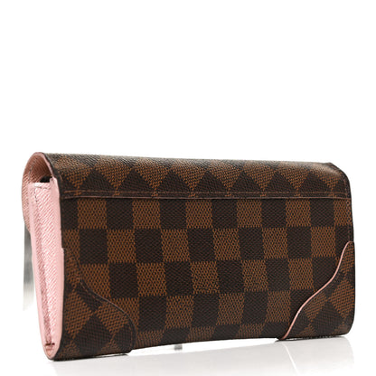 Louis Vuitton Damier Ebene Caissa Wallet Rose Ballerine 3 of 11