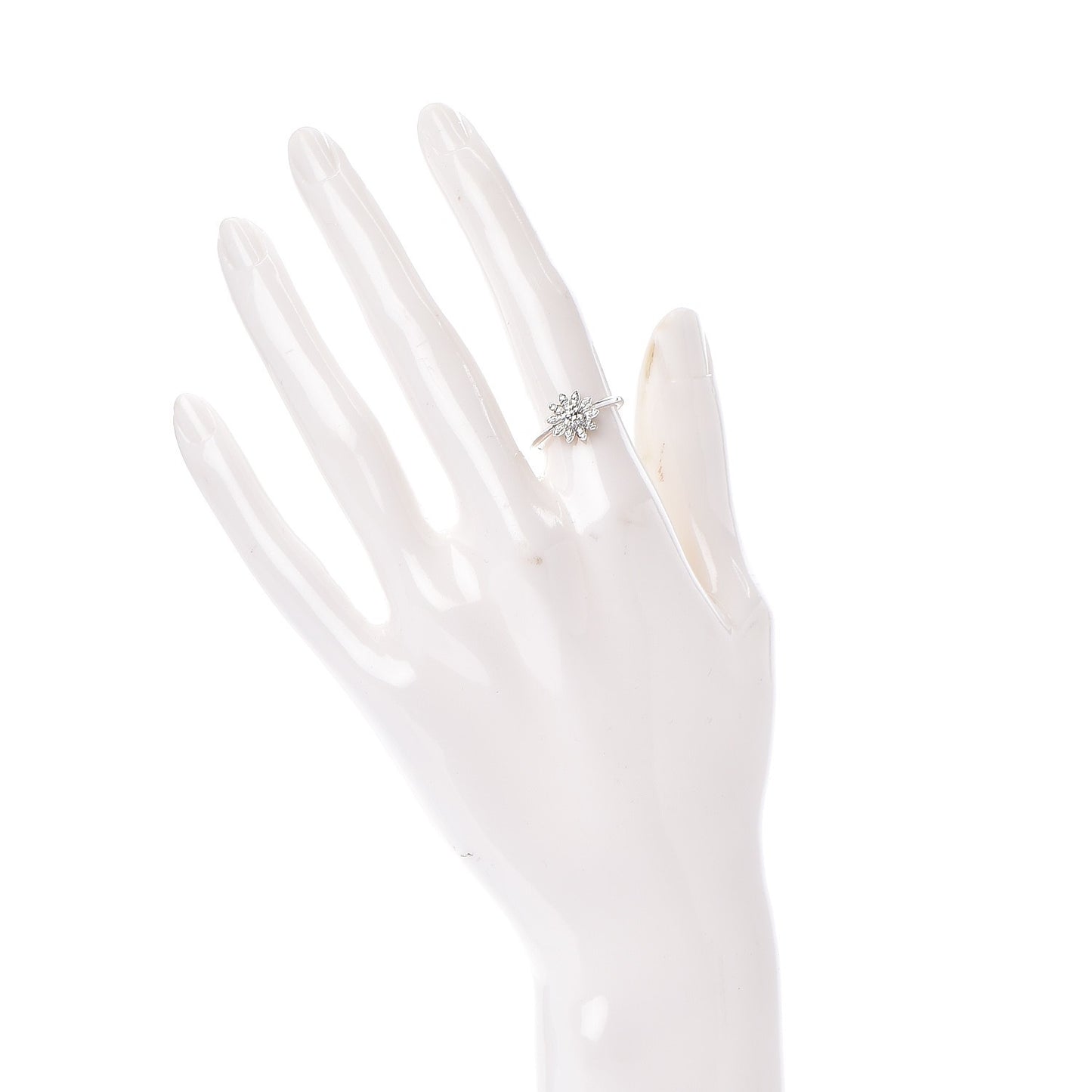 Platinum Diamond Enchant Garden Flower Ring 51 5.75