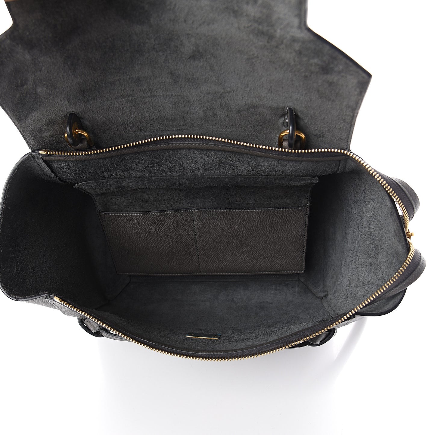 Grained Calfskin Mini Belt Bag Grey