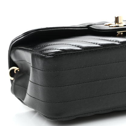 Chanel Lambskin Chevron Quilted Mini Rectangular Flap Black 9 of 11