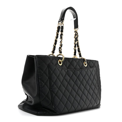 Chanel Caviar Quilted XL Grand Shopping Tote GST Black 3 of 16