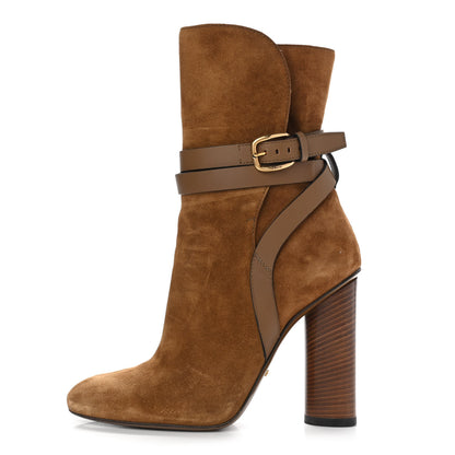 Gucci Suede Abigail Ankle Boots 37 New Marron 1 of 8