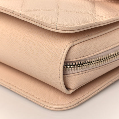 Chanel Caviar Quilted Large Like A Wallet Flap Light Beige 10 of 10