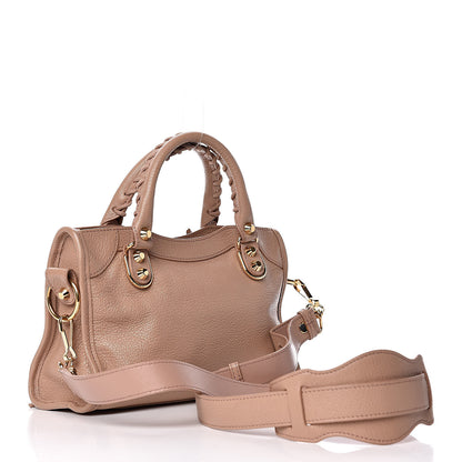 Balenciaga Chevre Gold Metallic Edge Hardware Mini City Rose Des Sables 3 of 11