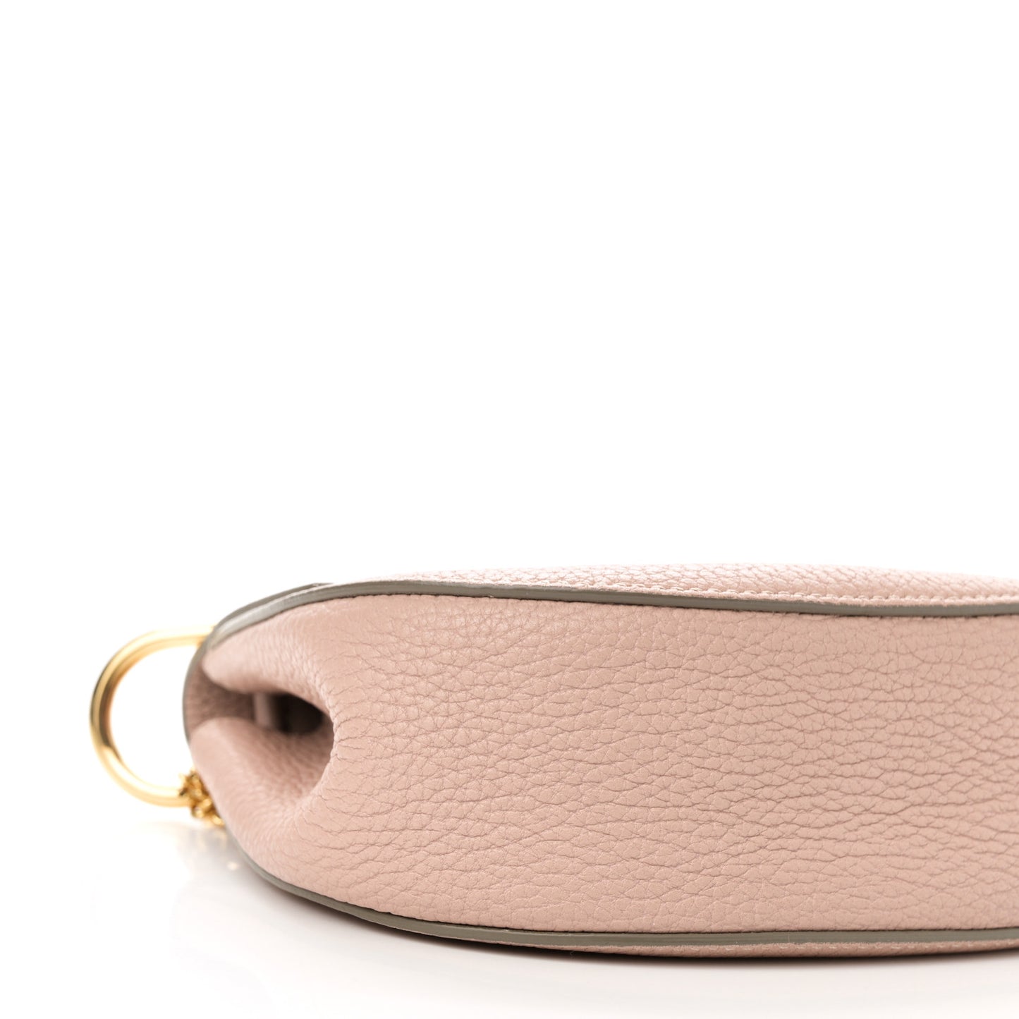Grained Lambskin Mini Drew Shoulder Bag Cement Pink