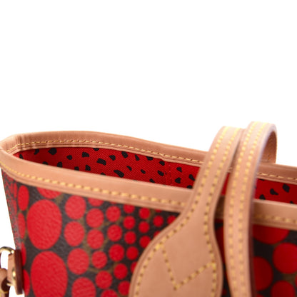 Louis Vuitton Monogram Kusama Waves Neverfull MM Red 9 of 10