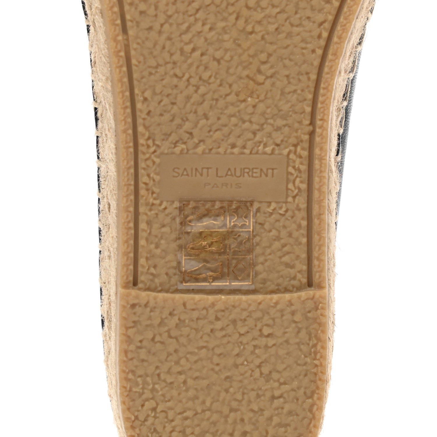 Saint Laurent Lambskin Monogram Espadrilles 37 Black 7 of 10