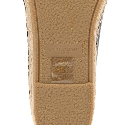 Saint Laurent Lambskin Monogram Espadrilles 37 Black 7 of 10