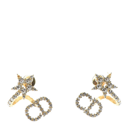 Christian Dior Crystal Clair D Lune Wrap Around Earrings Gold 1 of 6