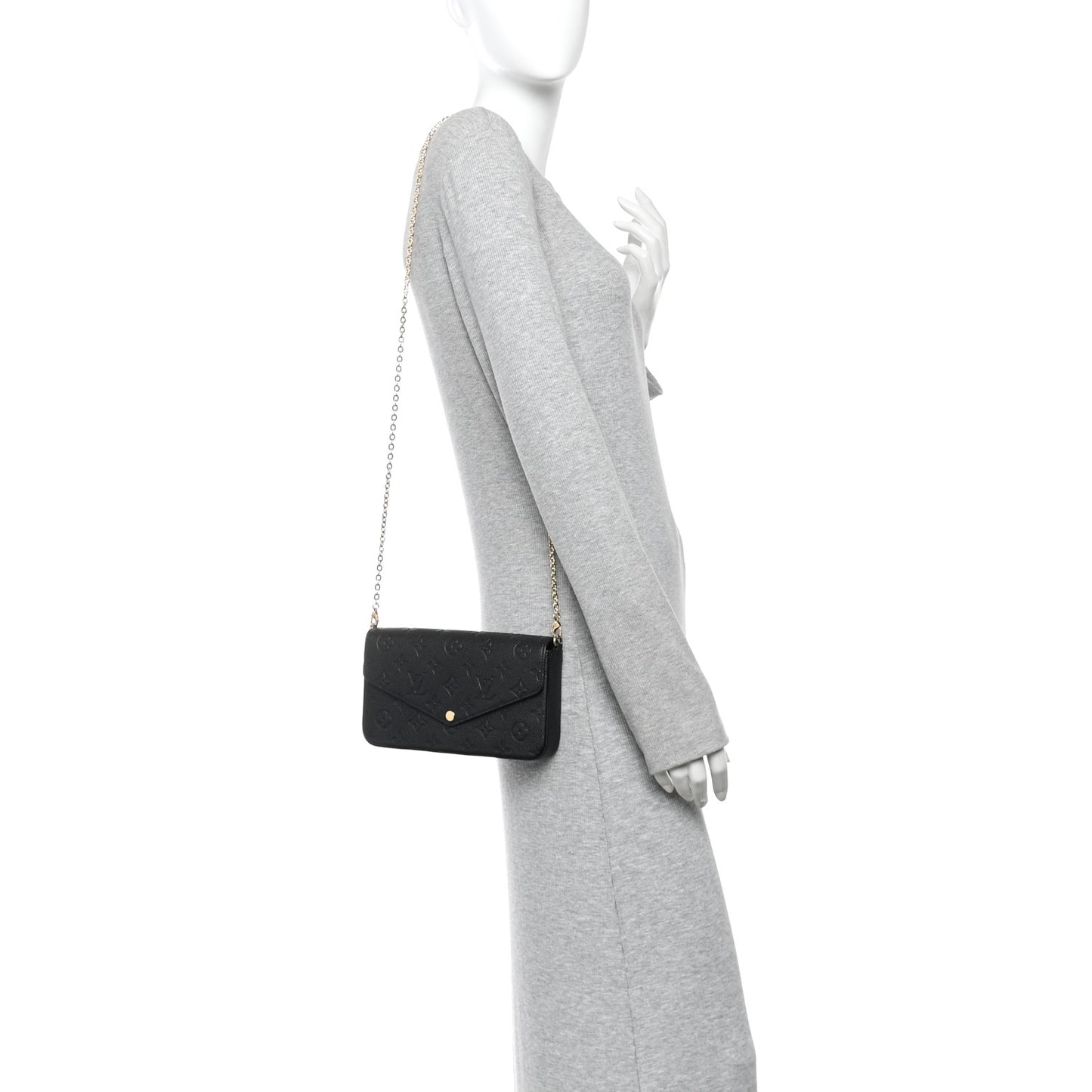 Empreinte Pochette Felicie Chain Wallet Black