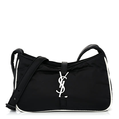 Saint Laurent Econyl Nylon Le 5 A 7 Hobo Black White 1 of 10