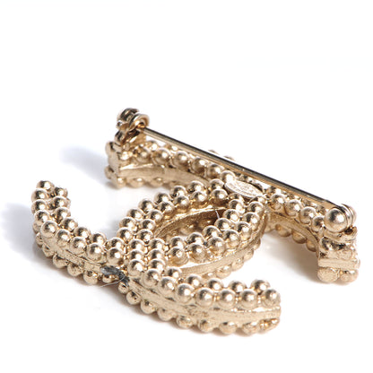 Chanel CC Brooch Light Gold 5 of 5