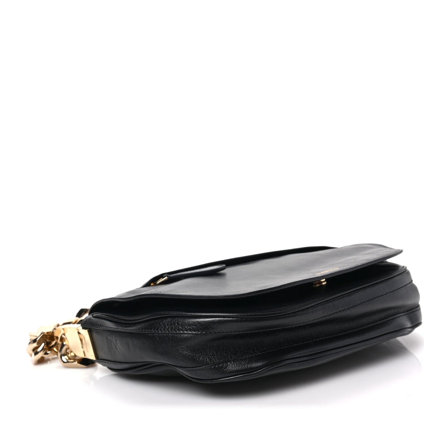 Lambskin Medium Olympia Chain Shoulder Bag Black