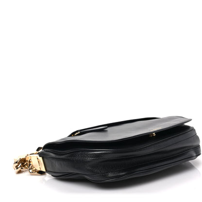 Burberry Lambskin Medium Olympia Chain Shoulder Bag Black 3 of 7