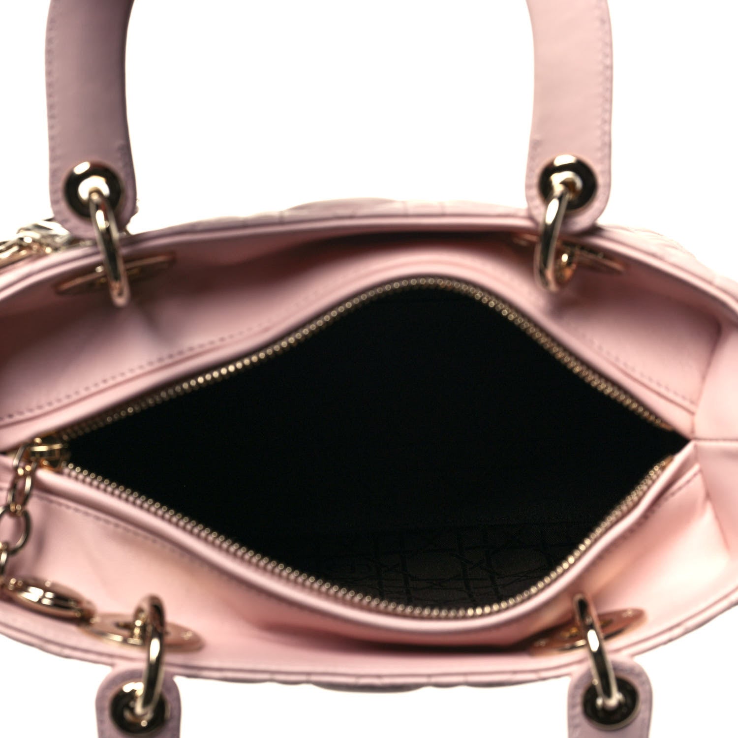 Christian Dior Lambskin Cannage Medium Lady Dior Light Pink 4 of 13