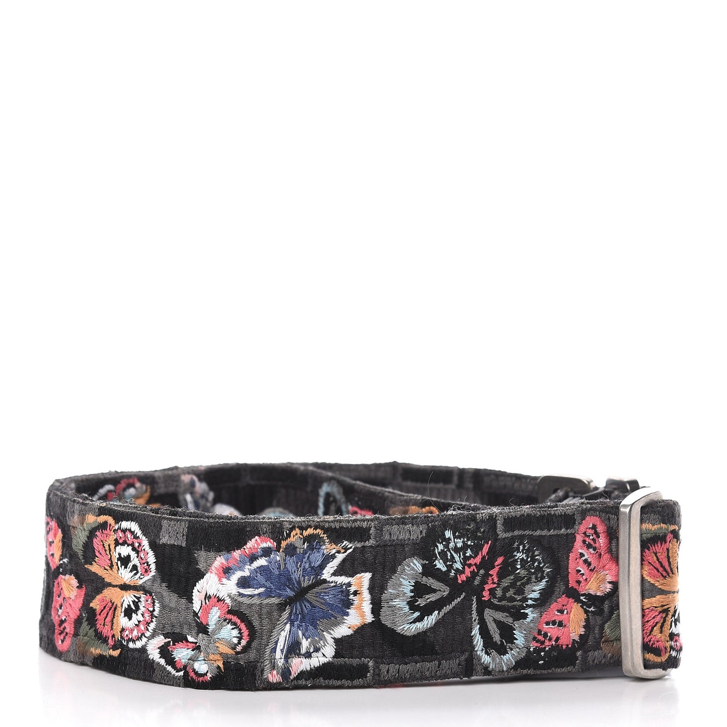 Canvas Camubutterfly Rockstud Guitar Strap Multicolor