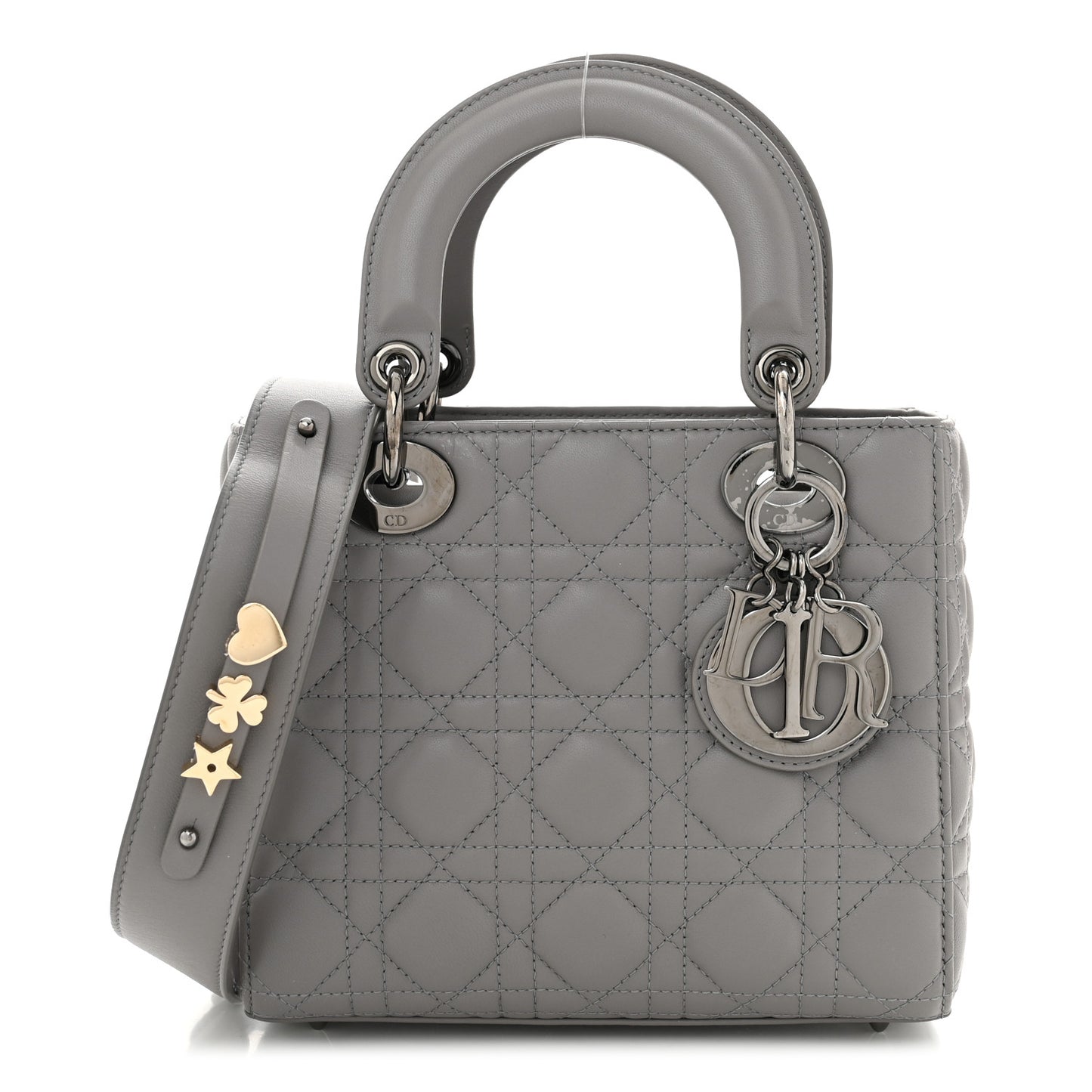 Lambskin Cannage Small My ABCDior Lady Dior Grey
