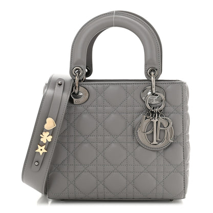Christian Dior Lambskin Cannage Small My ABCDior Lady Dior Grey 1 of 10