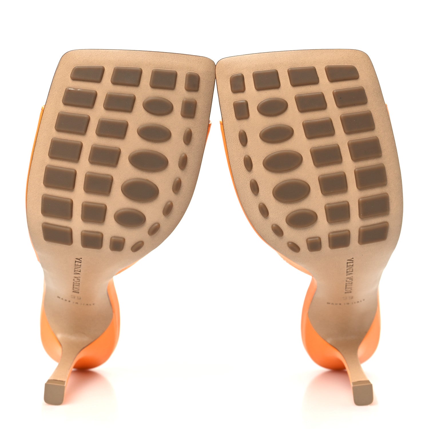 Bottega Veneta Lambskin Stretch 90mm Mule Sandals 39 Tangerine 5 of 8