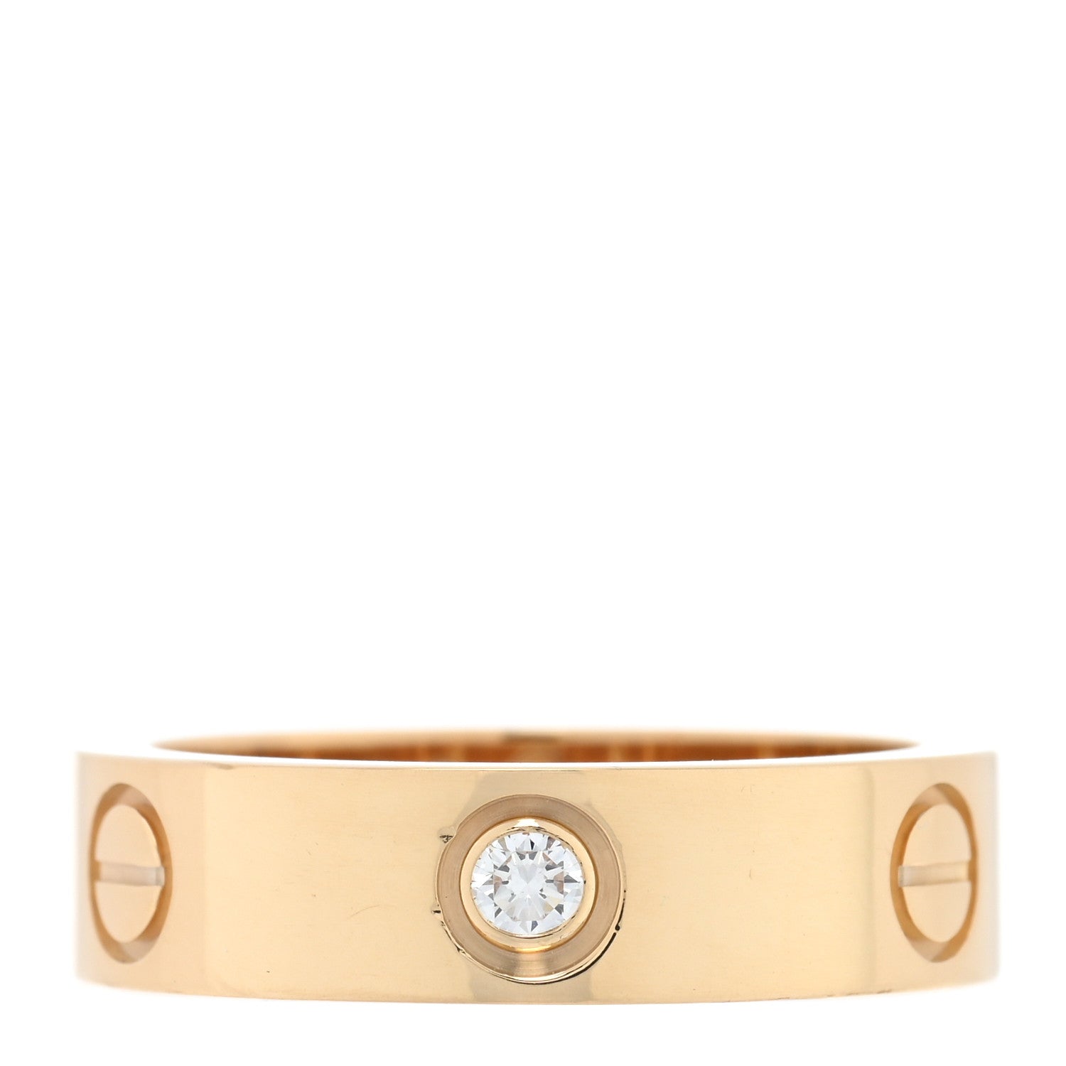Cartier 18K Yellow Gold 3 Diamond 5.5mm LOVE Ring 57 8 1 of 5