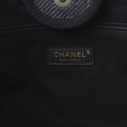 Chanel Mixed Fibers Medium Deauville Tote Black 9 of 12
