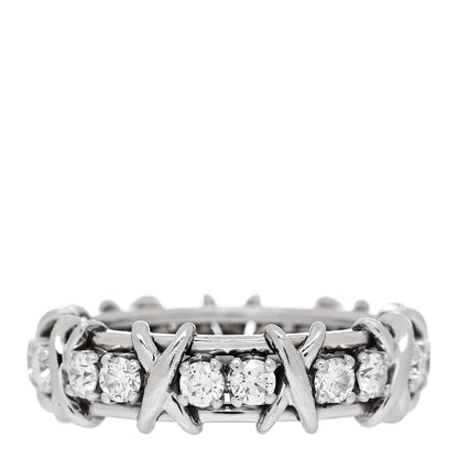Tiffany Platinum Diamond 1.33ct Schlumberger Sixteen Stone Ring 58 8.5 1 of 4