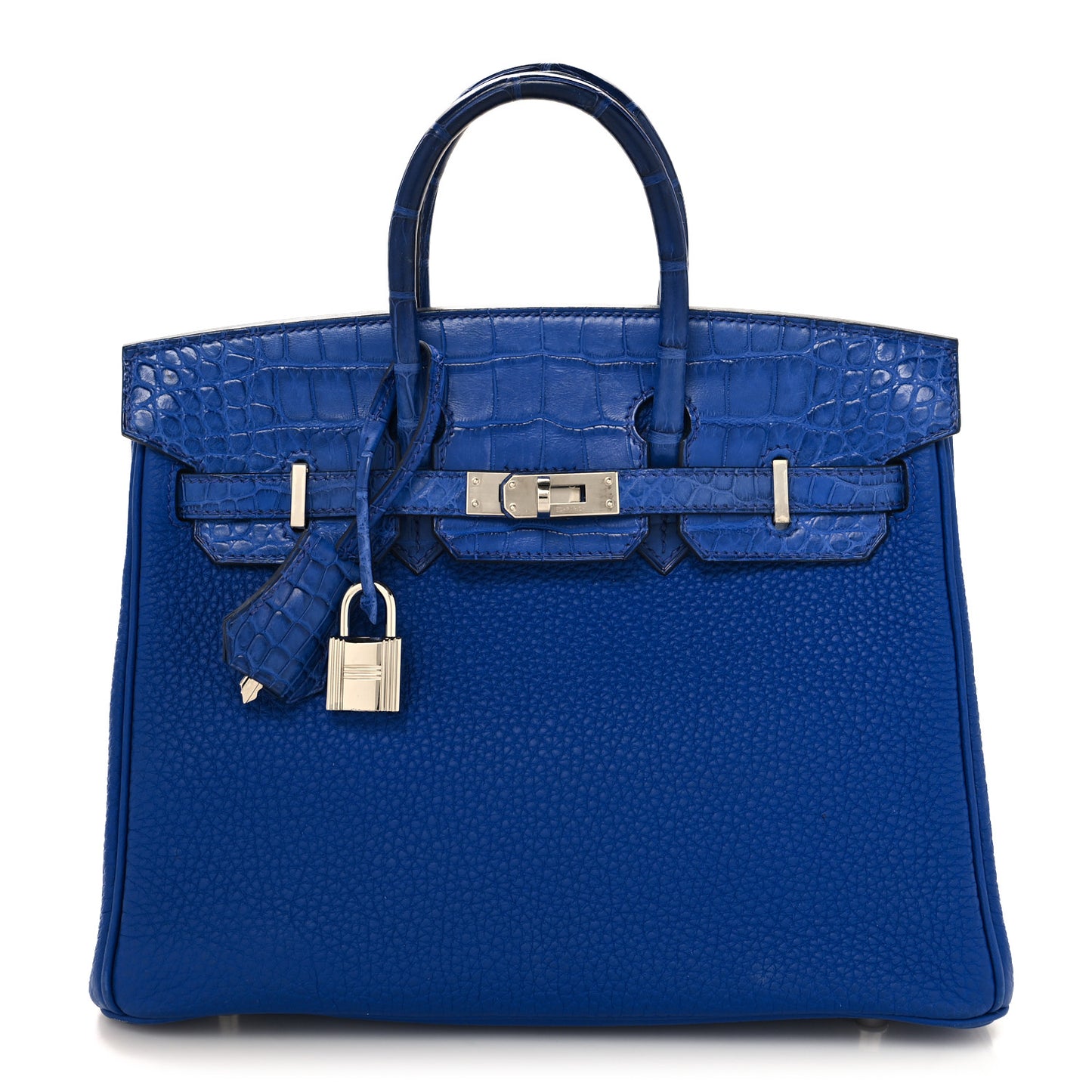 Togo Matte Alligator Birkin Touch 25 Bleu Royal