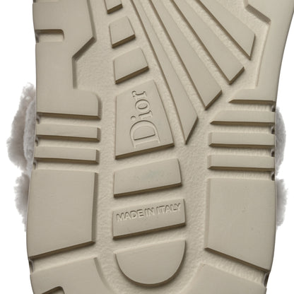 Christian Dior Shearling Dioract 10mm Sandals 37 Off White 8 of 8